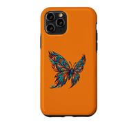 Custodia per iPhone 11 Pro Arancione Farfalla Nativa Americana