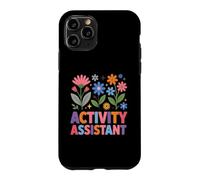 Custodia per iPhone 11 Pro Assistente di attività Groovy Retro Floral Healthcare Worker