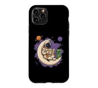 Custodia per iPhone 11 Pro Astronauta che legge Alien Moon Cosmic Tales Space Art