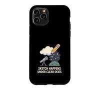 Custodia per iPhone 11 Pro Astronomico Sketching Astronomia Arte Notte Cielo Disegno Regalo