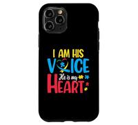 Custodia per iPhone 11 Pro Autismo Mamma Io sono la sua voce Lui è il mio cuore Consapevolezza dell"autismo