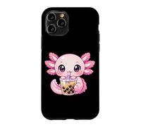 Custodia per iPhone 11 Pro Axolotl Bere Boba Tea Kawaii Tapioca Bubble Milk Tea