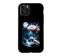 Custodia per iPhone 11 Pro Axolotl Ululando alla Luna 90's Retro