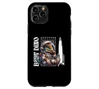 Custodia per iPhone 11 Pro Baby Roar Astronaut Dinosaur Dino Space Cosmic Galactic Art