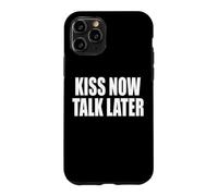 Custodia per iPhone 11 Pro BACIO ORA PARLA DOPO (BIANCO)