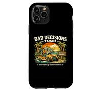 Custodia per iPhone 11 Pro Bad Decisions Tour: Skeleton Beach Vacation, divertente umorismo oscuro