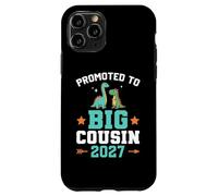 Custodia per iPhone 11 Pro Bambini promossi a Big Cousin 2027 Dinosaur New Baby Shower