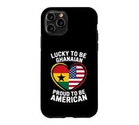 Custodia per iPhone 11 Pro Bandiera americana Lucky To Be Ghanaian Proud
