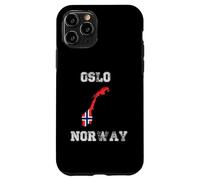 Custodia per iPhone 11 Pro Bandiera della Norvegia invecchiata Oslo Pride