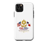 Custodia per iPhone 11 Pro Bandiera vintage USA 250th Era Eucaristia