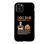 Custodia per iPhone 11 Pro Basset Hound Dog Dad Definition Funny Fathers Day