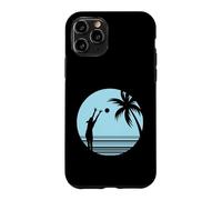 Custodia per iPhone 11 Pro Beachvolley sulla sabbia sotto le palme
