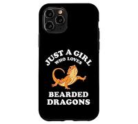 Custodia per iPhone 11 Pro Bearded Dragon Pet Lizard Reptile Animal Gift Black