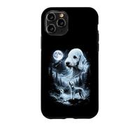 Custodia per iPhone 11 Pro Bedlington Terrier Howling to the Moon Retro Anni '90