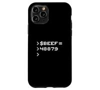 Custodia per iPhone 11 Pro BEEF 8-Bit Hex Code Nerd Pixel Terminal Retro