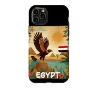 Custodia per iPhone 11 Pro Bella vista Egitto con la natura e l'aquila grafica