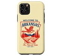 Custodia per iPhone 11 Pro Benvenuti in Arkansas Design Vintage per Amanti della Natura