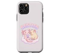 Custodia per iPhone 11 Pro Besties Axolotl Capybara Bubble Tea Carino Kawaii Anime Animale