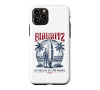 Custodia per iPhone 11 Pro Biarritz France Surf Summer - Stampa invecchiata