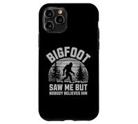 Custodia per iPhone 11 Pro Bigfoot Saw Me Nobody Believes Him Funny Sasquatch Uomini Ragazzi