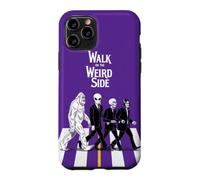 Custodia per iPhone 11 Pro Bigfoot - Scheletro alieno che attraversa la strada Strano Halloween
