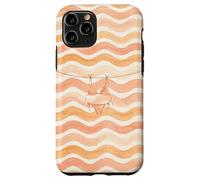 Custodia per iPhone 11 Pro Bikini pastello estate costiera onde righe spiaggia vibe
