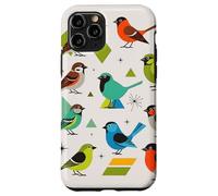 Custodia per iPhone 11 Pro Bird Art Mid Century Midcentury Retro Atomic Age Space