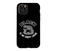 Custodia per iPhone 11 Pro Black is my happy color nero è il mio colore preferito