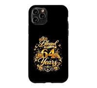 Custodia per iPhone 11 Pro Blessed by God for 64 Years Old Women 64th Birthday Queen