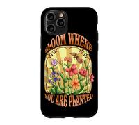 Custodia per iPhone 11 Pro Bloom Where You Are Planted Design vintage floreale