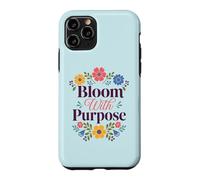 Custodia per iPhone 11 Pro Bloom With Purpose Inspirational Floral Citazione