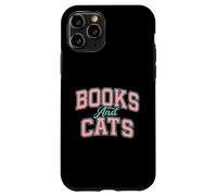 Custodia per iPhone 11 Pro Books And Cat Design Cozy Reading Aesthetic Book Lover Cat