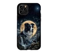 Custodia per iPhone 11 Pro Border Collie con Luna - cani