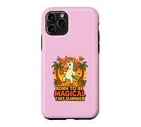 Custodia per iPhone 11 Pro Born to Be Magical Summer Vibes Ananas Unicorno