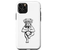 Custodia per iPhone 11 Pro Boxer Yoga Cucciolo Cane Divertente Cane Albero Posa Vrikshasana