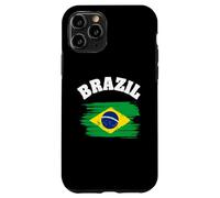 Custodia per iPhone 11 Pro Brazil National Flag Country Pride Roots Vintage Gift