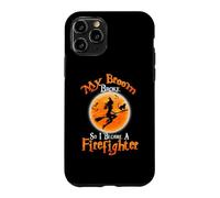 Custodia per iPhone 11 Pro Broom Broke So I Became A Firefighter Halloween Costume