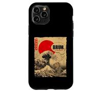 Custodia per iPhone 11 Pro BRUH Great Wave Kanagawa Vintage giapponese surf Capybara