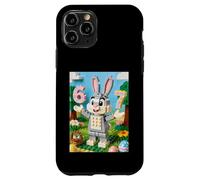 Custodia per iPhone 11 Pro Building Blocks Easter Egg Bunny Ragazzi Ragazza Famiglia Corrispondenza