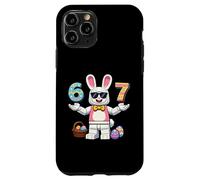 Custodia per iPhone 11 Pro Building Blocks Happy Easter Day Bunny Eggs 6 7 Meme Kids