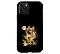 Custodia per iPhone 11 Pro Bulldog francese che ulula alla luna Meme