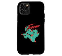 Custodia per iPhone 11 Pro Cactus dell'Arizona con fiori rossi Tucson Vintage Souvenir