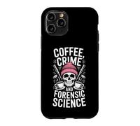 Custodia per iPhone 11 Pro Caffè Crimine e Scienza Forense Divertente Detto