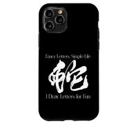 Custodia per iPhone 11 Pro Calligrafia Nerds Fancy Letters, Simple Life I Draw Letters