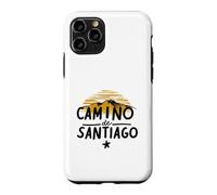 Custodia per iPhone 11 Pro Camino de Santiago retrò tramonto Spagna Compostela Vintage