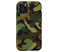 Custodia per iPhone 11 Pro Camo Pattern Camouflage Caccia Camp Verde Marrone Tan