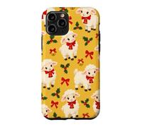Custodia per iPhone 11 Pro Campana con fiocco di agnello giallo senape rosso per Natale