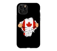 Custodia per iPhone 11 Pro Canadian Superhero Canada Flag Patriot Gift