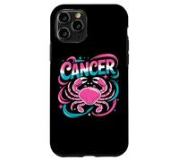 Custodia per iPhone 11 Pro Cancro Segno zodiacale Granchio Rosa Astrologia Vibes