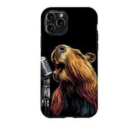 Custodia per iPhone 11 Pro Capibara canto piacevole per ragazzi e ragazze karaoke